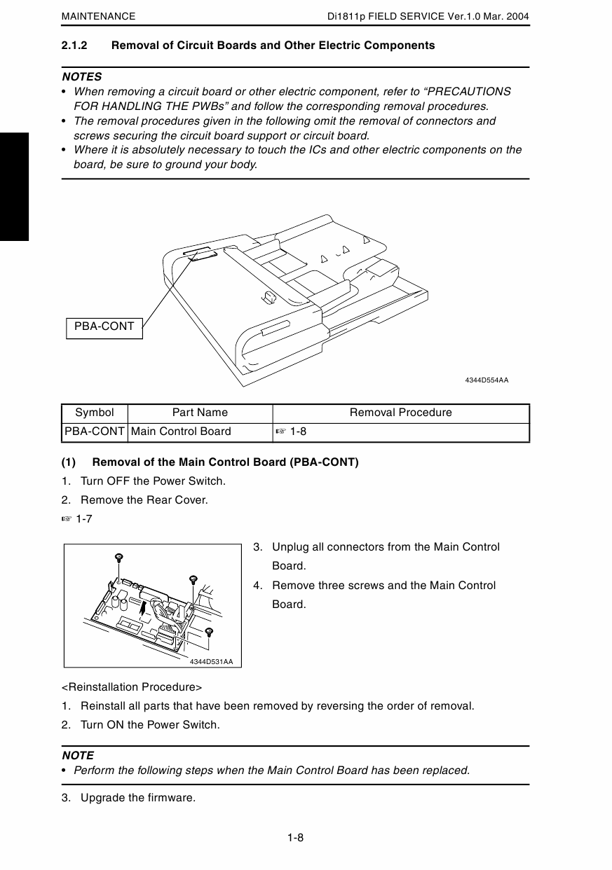 Konica-Minolta MINOLTA Di1811p FIELD-SERVICE Service Manual-5